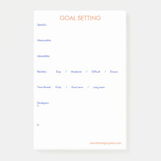 Notas Post-it® Ajuste de la meta