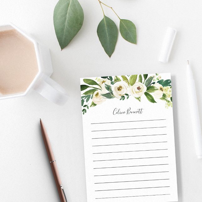 Notas Post-it® Alabaster Floral Personalizada Lining (Subido por el creador)