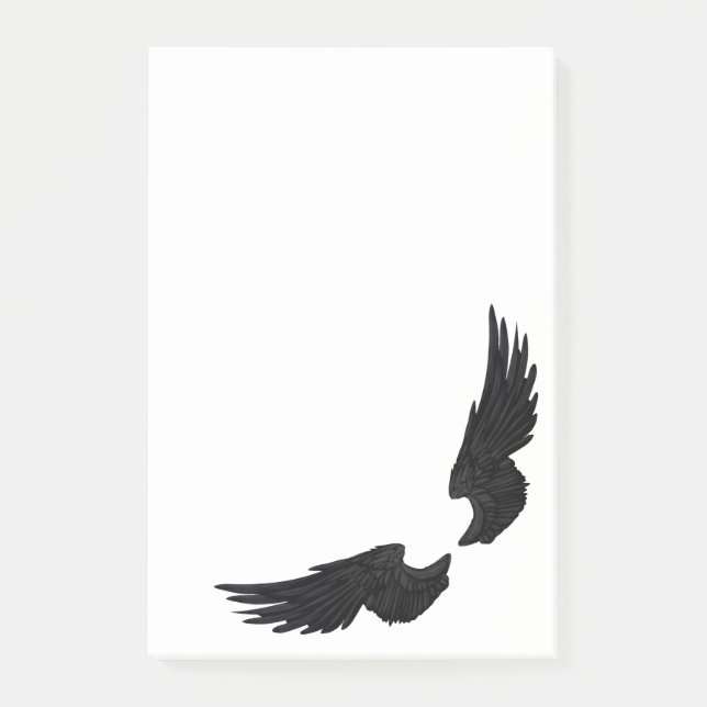 Notas Post-it® Alas del ángel negro caído (Anverso)