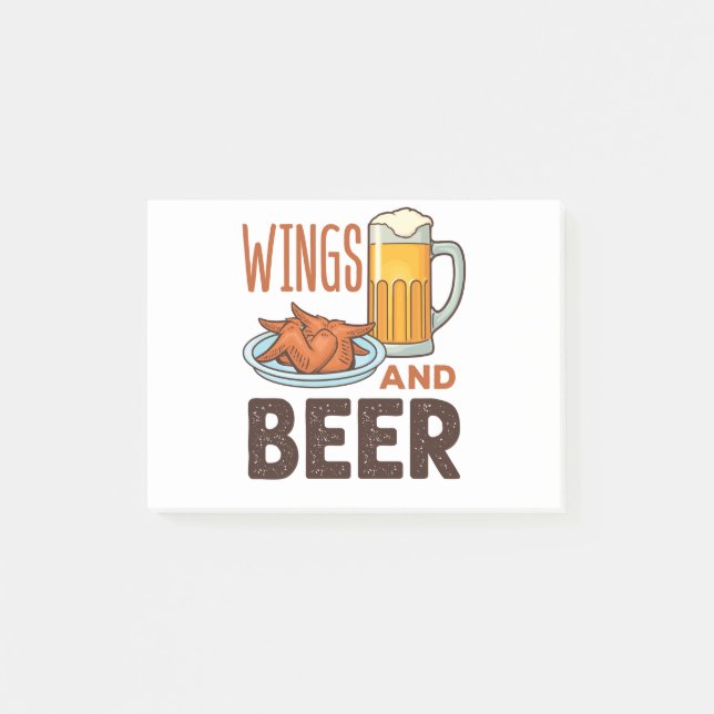 Notas Post-it® Alas y Alas de pollo de Cerveza (Anverso)