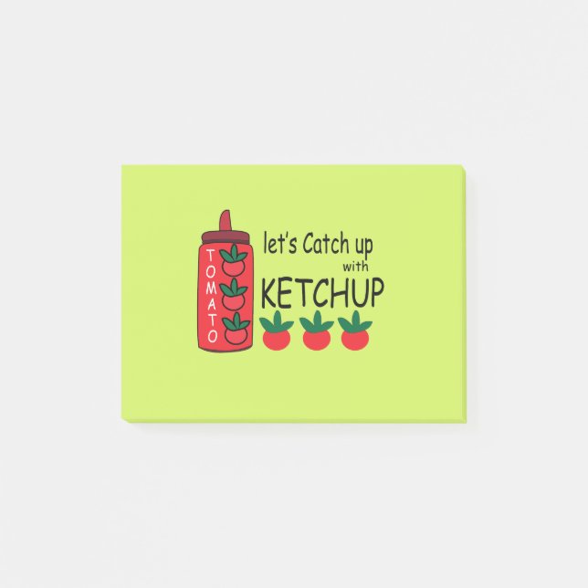 Notas Post-it® Alcanzemos El Ketchup (Anverso)