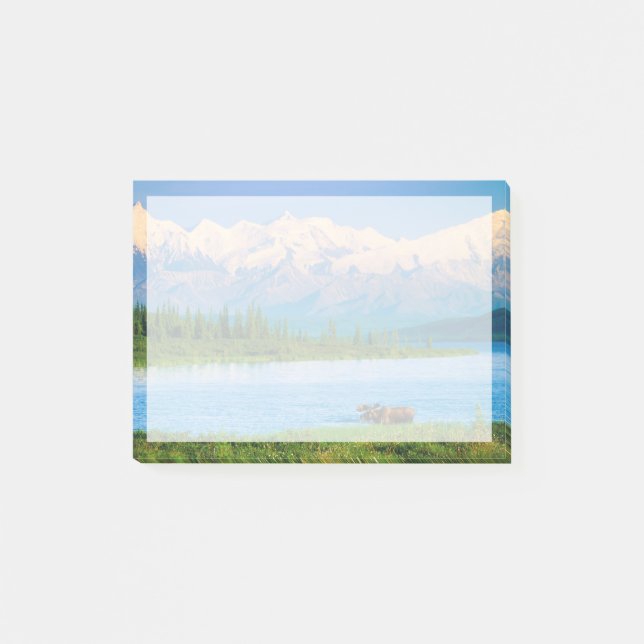Notas Post-it® Alce macho en Wonder Lake (Anverso)