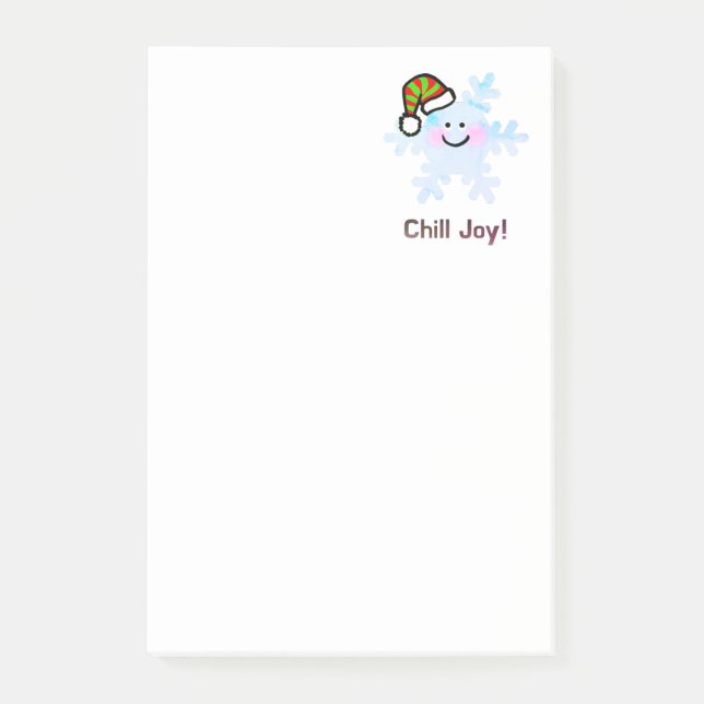 Notas Post-it® Alegría de copo de nieve navideña (Anverso)