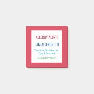 Notas Post-it® Alerta de Alergia Alimentaria Alerta de Restaurant