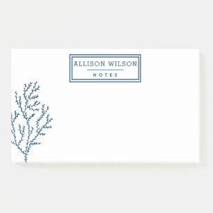 Notas Post-it® Alga marina azul verde azulada personalizada,