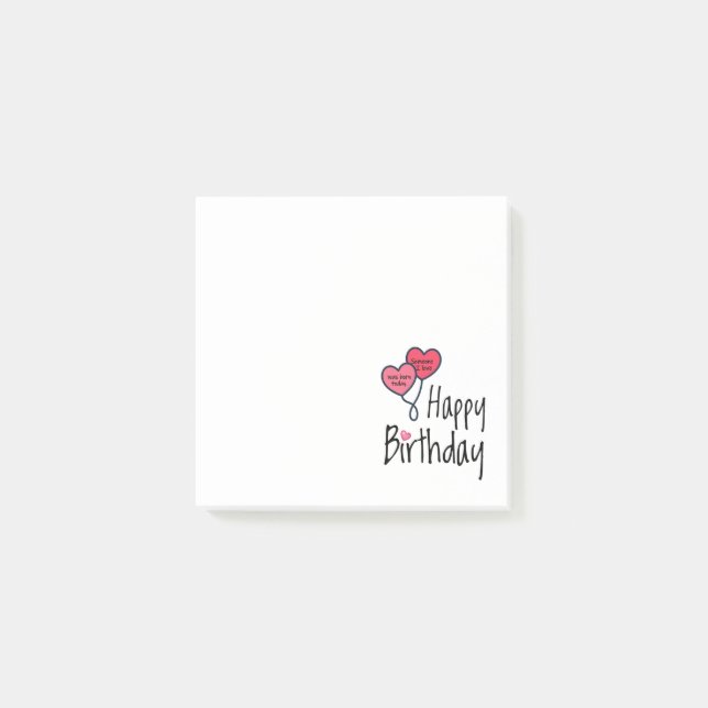 Notas Post-it® Alguien que amo nació hoy - Feliz cumpleaños (Anverso)