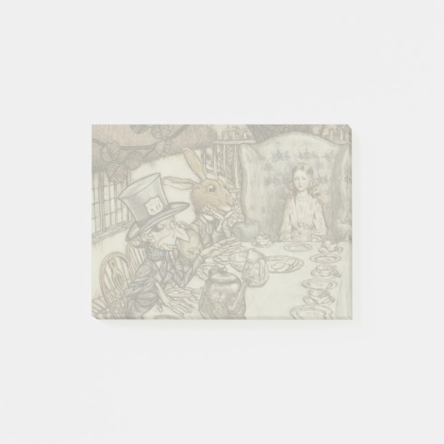 Notas Post-it® Alice Birthday Uncumpleaños Rabbit Hatter Fiesta (Anverso)