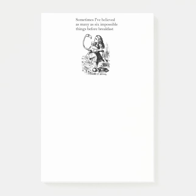 Notas Post-it® Alice, seis cosas imposibles (Anverso)