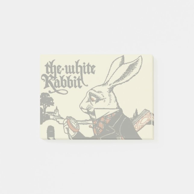 Notas Post-it® Alice White Rabbit Classic (Anverso)
