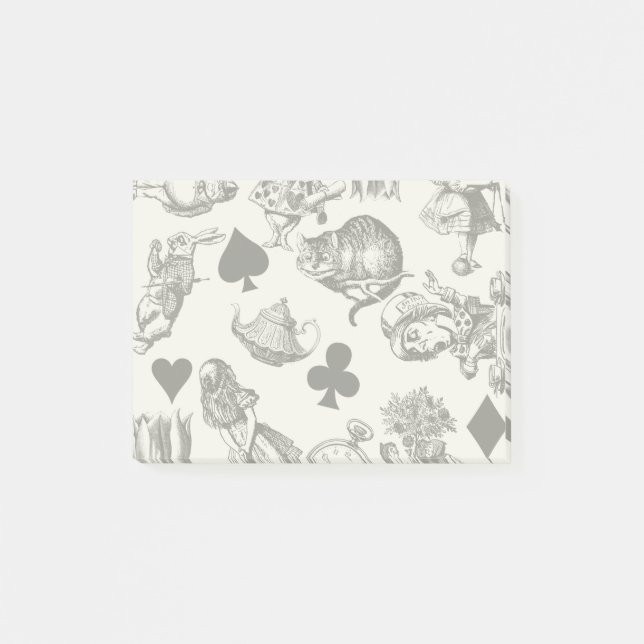 Notas Post-it® Alice White Rabbit Wonderland Classic (Anverso)