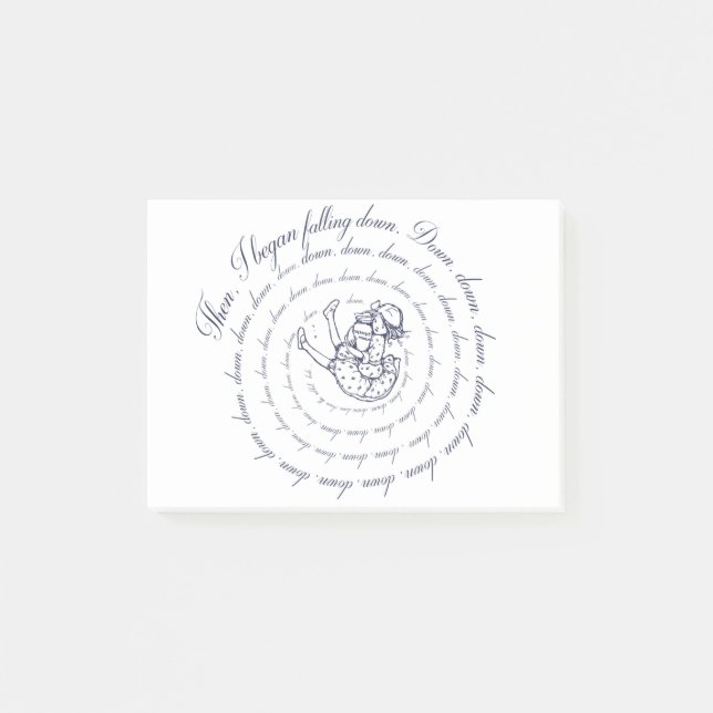 Notas Post-it® Alicia Abajo El Agujero De Conejo (Anverso)