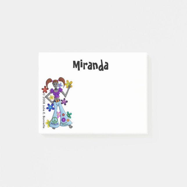 Notas Post-it® Alien Hippy 4 x 3 (Anverso)