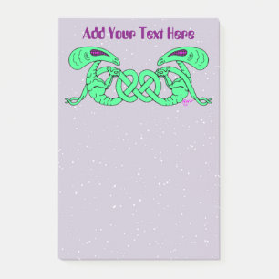 Notas Post-it® Aliens Entwined (Aliens and Celtic Knot)
