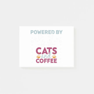 Notas Post-it® Alimentado Por Gatos Y Café