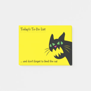 Notas Post-it® Alimente a gato el lío divertido o la miel enumer
