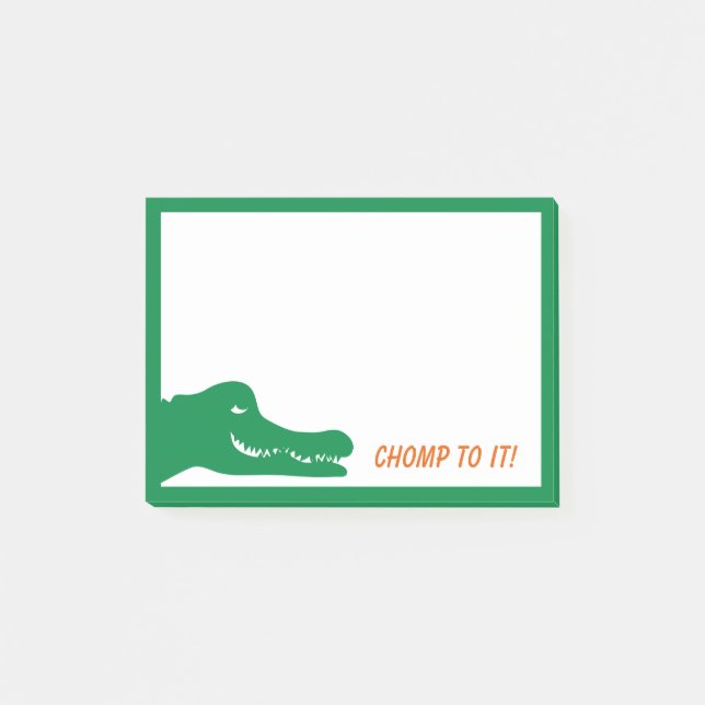 Notas Post-it® ¡Alligator Chomp! (Anverso)