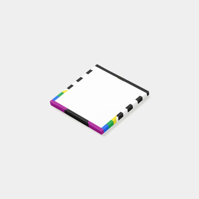 Notas Post-it® Ally Progress Pride Flag (En perspectiva)