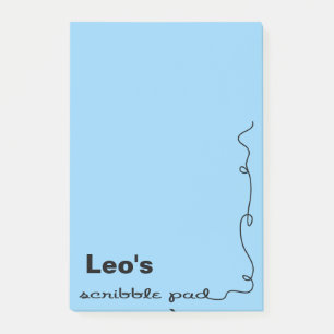 Notas Post-it® Almohadilla de cifrado azul de nombre personalizad