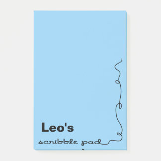 Notas Post-it® Almohadilla de cifrado azul de nombre personalizad