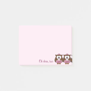 Notas Post-it® almohadilla de doble princesa búho Post-it-Notes