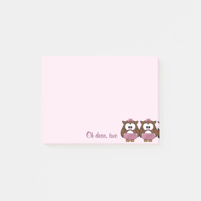Notas Post-it® almohadilla de doble princesa búho Post-it-Notes (Anverso)