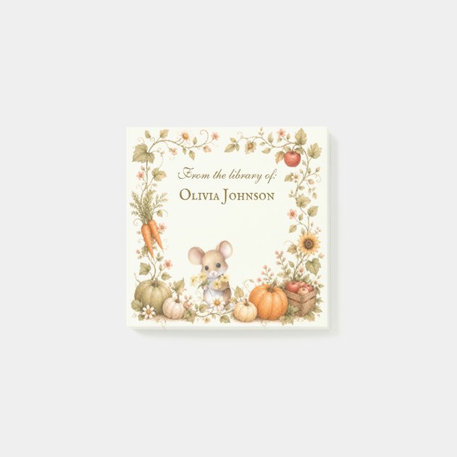 Notas Post-it® Almohadilla de ex libris personalizada extraíble (Anverso)