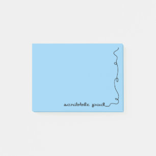 Notas Post-it® Almohadilla de grifo azul