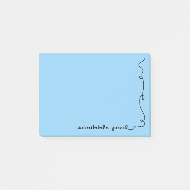 Notas Post-it® Almohadilla de grifo azul (Anverso)