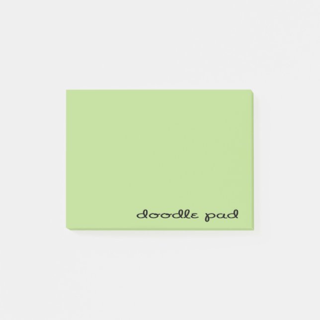 Notas Post-it® Almohadilla de perro verde (Anverso)