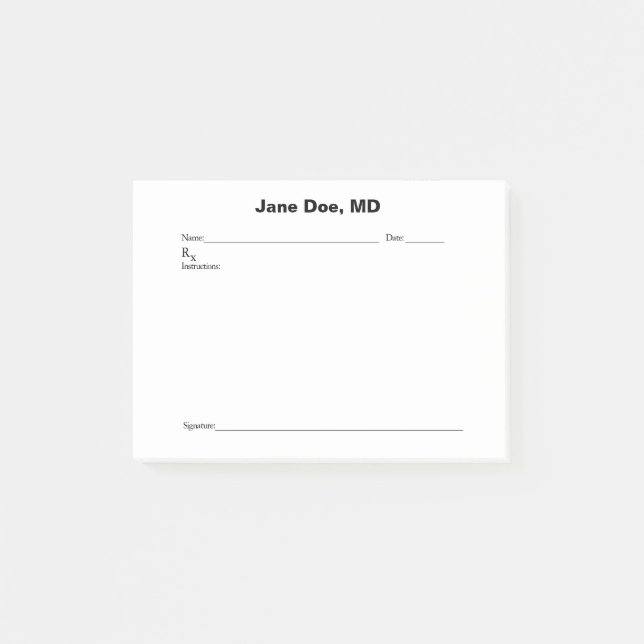 Notas Post-it® almohadilla para recetas de chiste (Anverso)