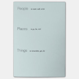 Notas Post-it® Almohadilla recordatorio de Pale Aquamarine