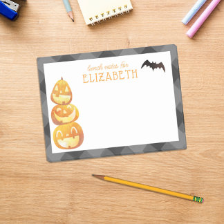 Notas Post-it® Almuerzo Personalizado de Calabazas Felices de Oto