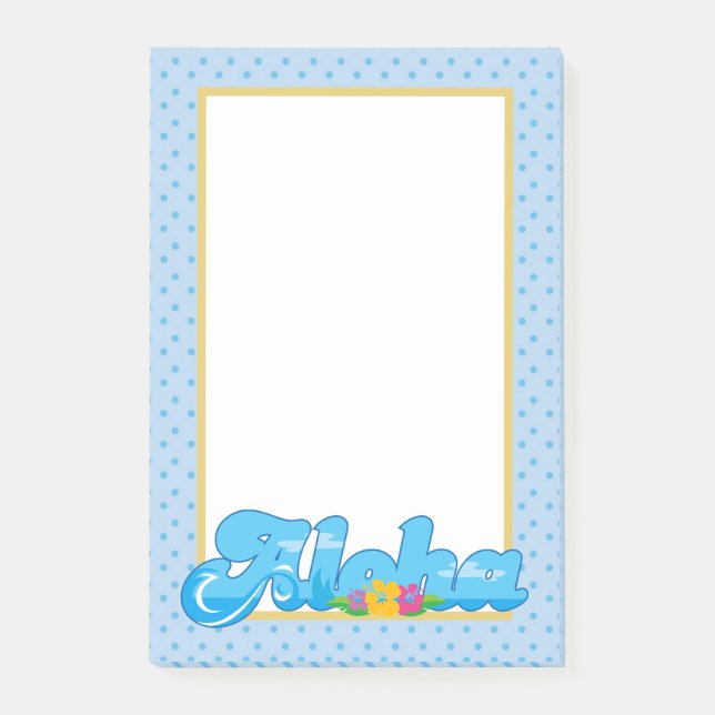 Notas Post-it® Aloha (Anverso)