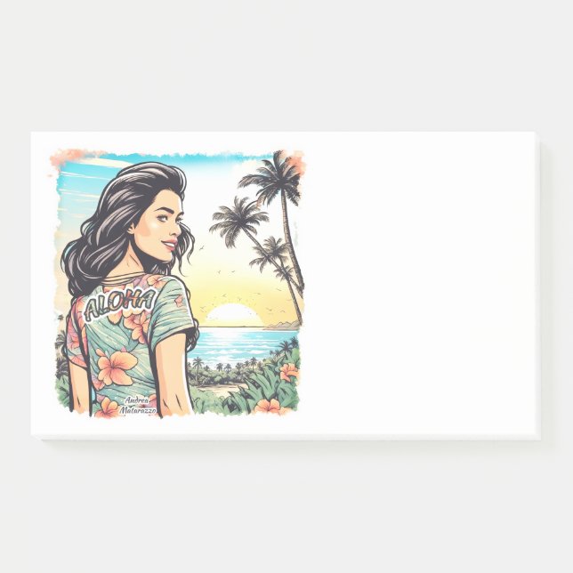 Notas Post-it® Aloha Chica (Anverso)