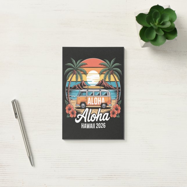 Notas Post-it® Aloha Hawái 2026 (Oficina)