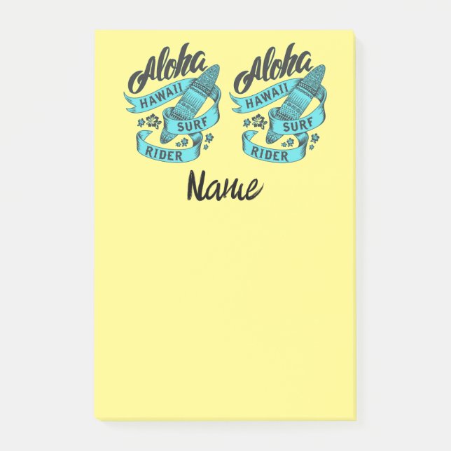 Notas Post-it® Aloha Hawaii Surf Rider Thunder_Cove (Anverso)
