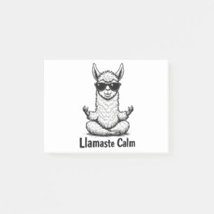 Notas Post-it® Alpaca Stay Calm Llamaste Lama Yoga Funny