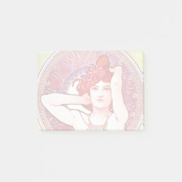 Notas Post-it® Alphonse Mucha Amethyst Floral Vintage Art Nouveau