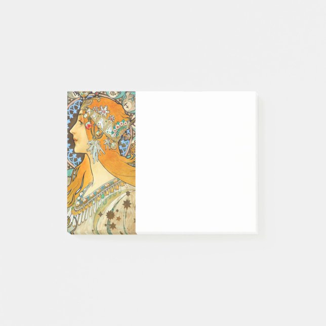 Notas Post-it® Alphonse Mucha Art Nouveau Zodiac (Anverso)