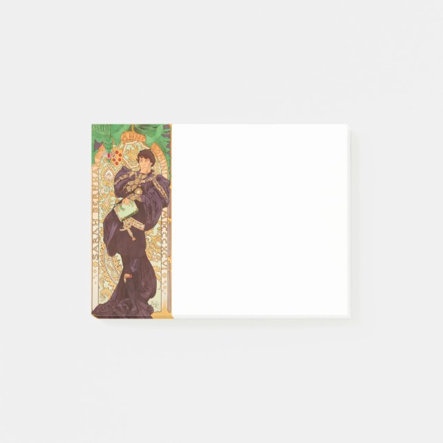 Notas Post-it® Alphonse Mucha Prince y Dragon (Anverso)