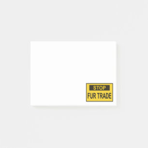 Notas Post-it® Alto al Rótulo de comercio de pieles amarillo