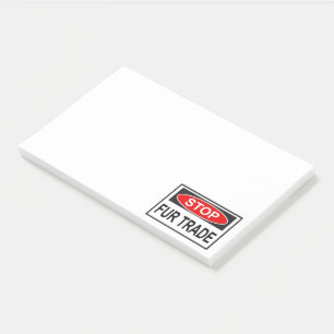 Notas Post-it® Alto al Rótulo de Comercio de Pieles rojo