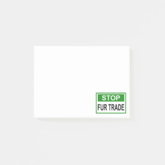 Notas Post-it® Alto al Rótulo de Comercio de Pieles Verde