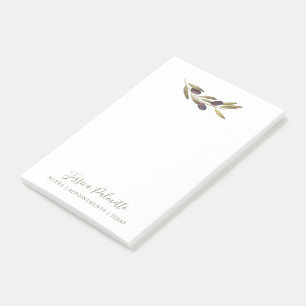 Notas Post-it® Alto personalizada rama de olivo mediterránea