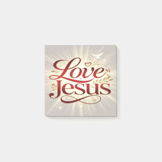 Notas Post-it® Ama a Jesús (Anverso)