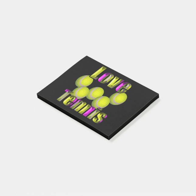 Notas Post-it® Ama el diseño de tenis, (En perspectiva)