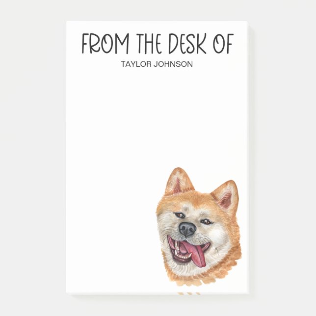 Notas Post-it® Amante de Akita Inu (Anverso)