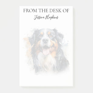 Notas Post-it® Amante de Bernese Mountain Dog Monogramado Perro
