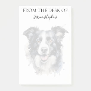 Notas Post-it® Amante de Border Collie Perro Monogramado