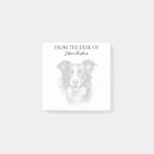 Notas Post-it® Amante de Border Collie Perro Monogramado
